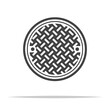 Manhole cover icon transparent vector isolated