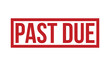 Past Due Rubber Stamp Seal Vector