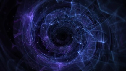 Sticker - animation of an abstract space tunnel. infinite zoom