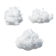 3d Render, Abstract Clouds And Cumulus Clip Art Isolated On Transparent Background, Sky Elements