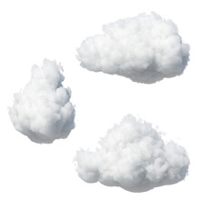 3d Render, Abstract Clouds And Cumulus Clip Art Isolated On Transparent Background, Sky Elements