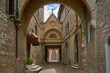 Monastero Santa Croce, convent of German capuchin nuns the historical town of Assisi in Umbria, central Italy