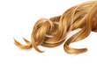 © Inna Dodor - Long golden blond curly hair isolated on white background. A part of blond hair for design.