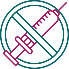 Sticker - No Vaccines Icon