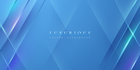 Poster - Blue background with abstract geometric shape. Trendy vector background.
