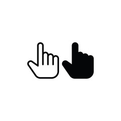 Poster - Hand icon vector. Finger sign