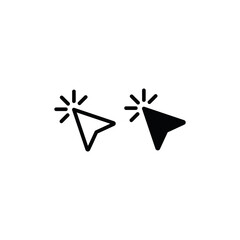 Sticker - Cursor icon vector. Click sign