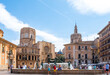 A lively square in the center of Valencia