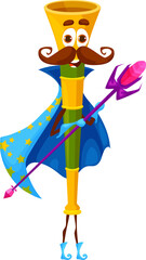 Sticker - Cartoon vuvuzela wizard, magician character pipe