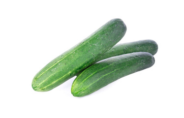 Wall Mural - cucumber isolated on white background.