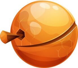 Poster - Cartoon honeycomb planet of space game ui or gui