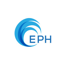 EPH Letter Logo. EPH Blue Image On White Background. EPH Monogram Logo Design For Entrepreneur And Business. . EPH Best Icon.
