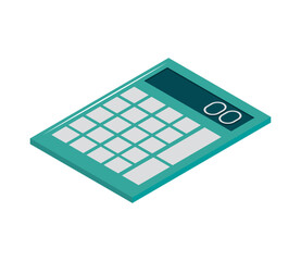 Poster - blue calculator icon