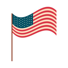 Poster - united states flag icon