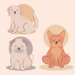 Sticker - set of dogs