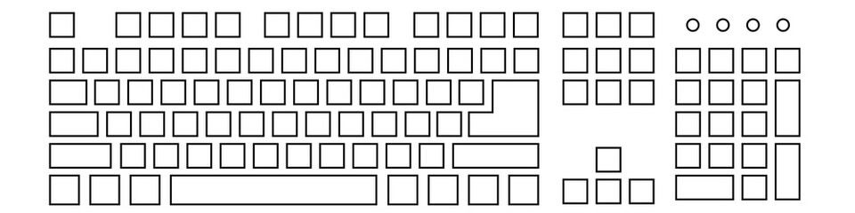 Line keyboard layout Vector isolated on white background