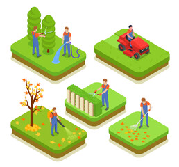 Sticker - Professional Gardening Isometric Compositions