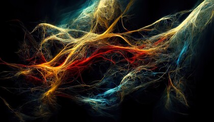 Poster - Futuristic technology abstract background with lines for network, big data, data center, server, internet, speed. Abstract neon lights into digital technology tunnel.