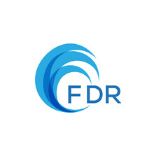 FDR Letter Logo. FDR Blue Image On White Background. FDR Monogram Logo Design For Entrepreneur And Business. . FDR Best Icon.
