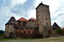 The Water Castle Of Švihov - Courtyard With The Entrance Tower Of The Inner Circle (Europe – Czech Republic)