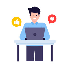Canvas Print - A trendy flat illustration of customer reviews  
