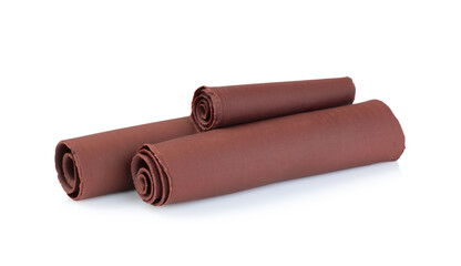 Aufkleber - Chocolate Curls with on white background