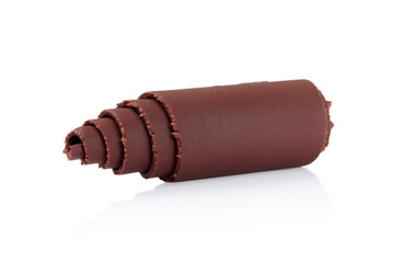 Aufkleber - Chocolate Curl with on white background