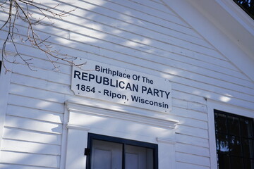 Wall Mural - National Historical site of the Birthplace of the Republican Party in Ripon, Wisconsin