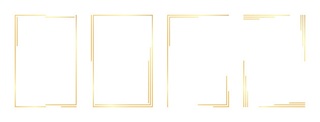 rectangle gold frame