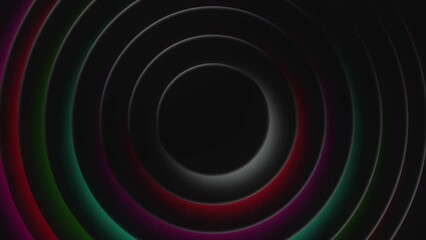 Poster - Abstract pulsating rings motion graphic background. Motion. Colorful circular silhouettes, abstract high tech background.