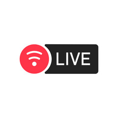 Poster - Illustration live video stream sign symbol. The concept of live streaming. Vector..