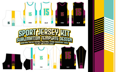 Wall Mural - Stripe Jersey Apparel Sport Wear Sublimation pattern Design 81 for Soccer Football E-sport Basketball volleyball Badminton Futsal t-shirt