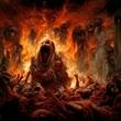 screaming souls in the fire of hell