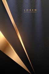 Wall Mural - Abstract black and gold simple luxury background