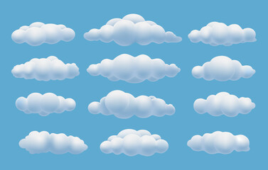 Wall Mural - Clouds 3d collection