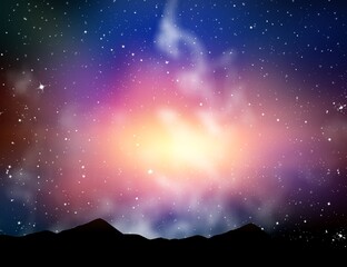 Wall Mural - image of outer space with beautiful stars