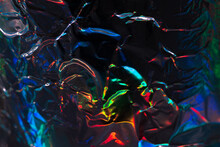Chromatic Foil Rainbow Iridescent Colorful Metallic Neon Texture