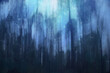 © Inge - Abstract blue forest at night with moonlight and stars.