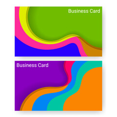 Wall Mural - business card set templates background for business print