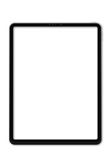 Poster - Realistic models tablet. Tablet mockup collection. Modern black tablet pc. Device front view. 3D tablet. Transparent background. Illustration