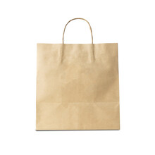 Brown Paper Shopping Bag Cutout, Png File.