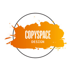 Poster - Colorful Gradient ink strokes for graphic design elements, copy space and lower third. Abstract Chinese brush strokes for tittle text effect template in vector illustration