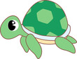 Cute Cartoon Sea Animal turtle Character