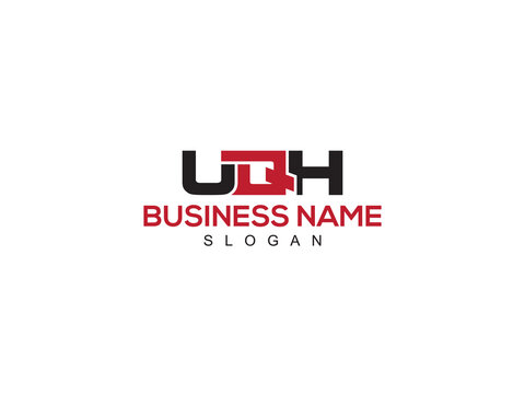 Alphabet UQH Logo Letter, Colorful uqh Logo Icon Vector Image Design For Your New Business