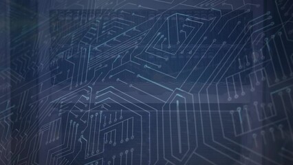 Poster - Animation of network of connections over server room