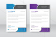 ©  Graphic Franchise - Modern corporate company business letterhead template design with abstract shapes color variations.