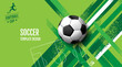 © momo design - Soccer Template design , Football banner, Sport layout design, green Theme,  vector illustration