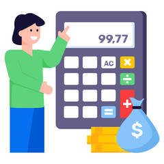 Canvas Print - An illustration of accounting flat vector 