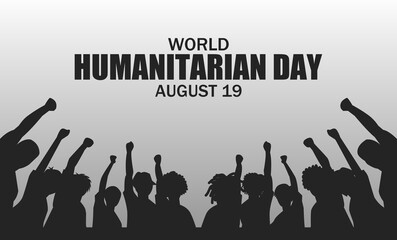 World Humanitarian day vector illustration. Suitable for Poster, Banners, campaign and greeting card. 