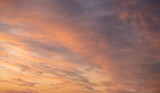 Fototapeta Niebo - Chmury pomarańczowe